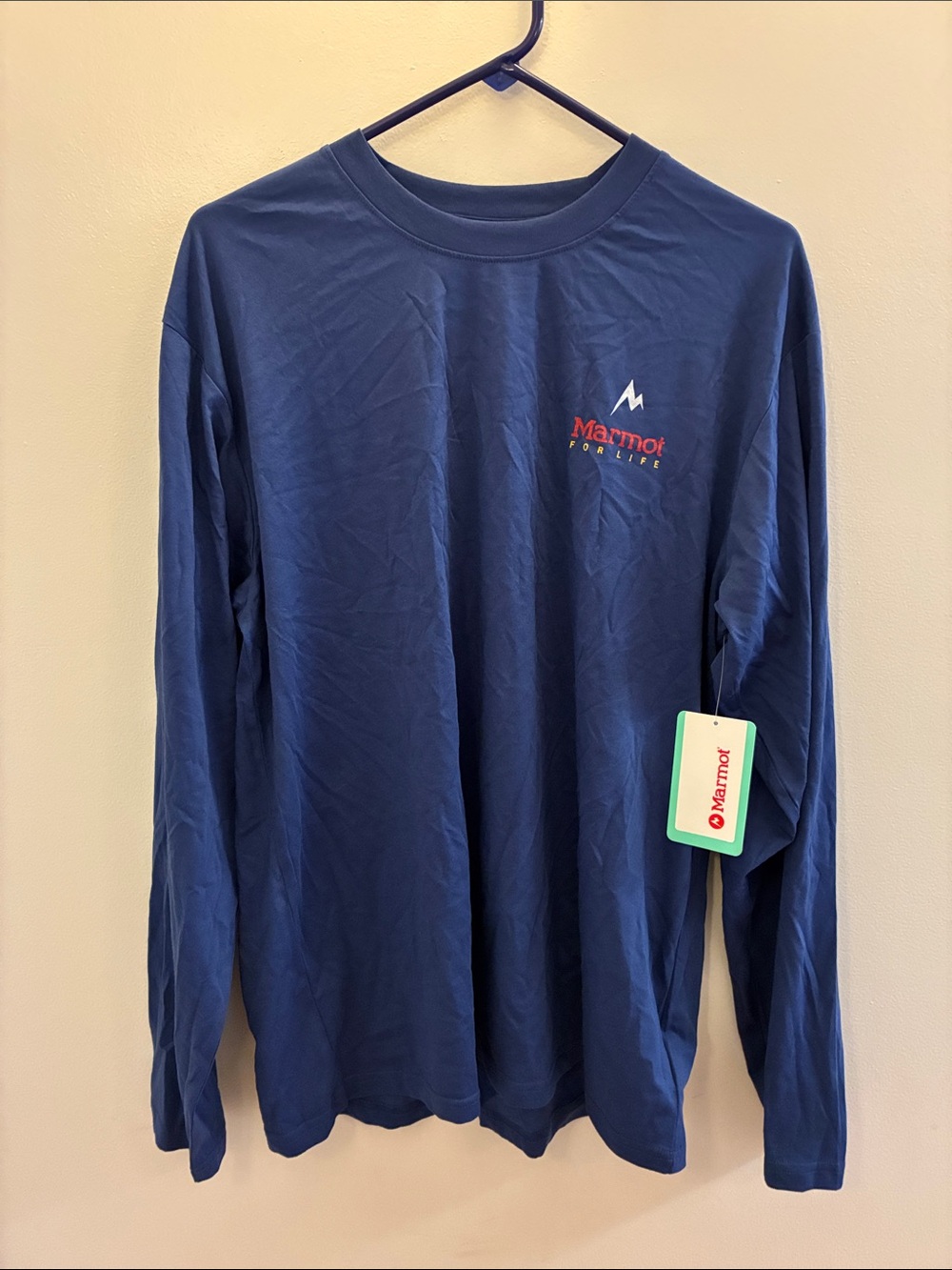 NWT Men’s Marmot Long Sleeve Twilight Blue Large